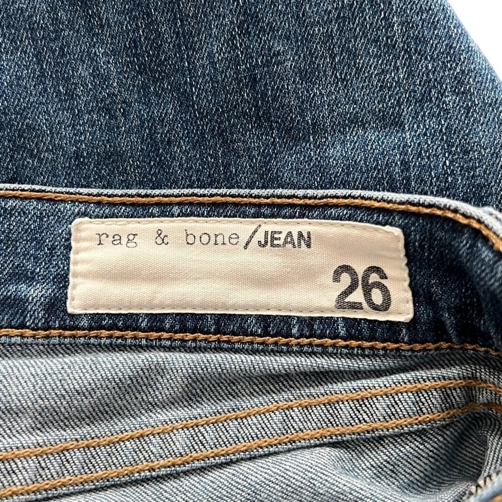 Rag & Bone - Dre Low Rise Slim Boyfriend Straight Distressed Raw Hem Jea… - Picture 4 of 7